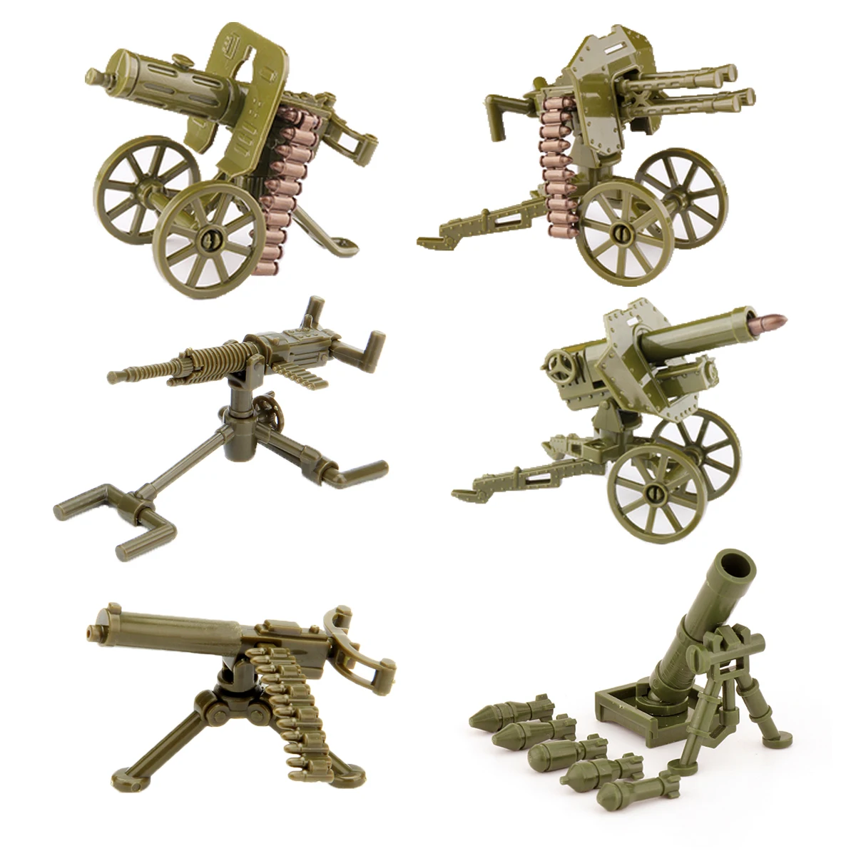 

WW2 Soldiers Weapons Pack Military Maxim Anti-aircraft Machine Gun Model Bricks Building Blocks Army Accessories Toys For Boys