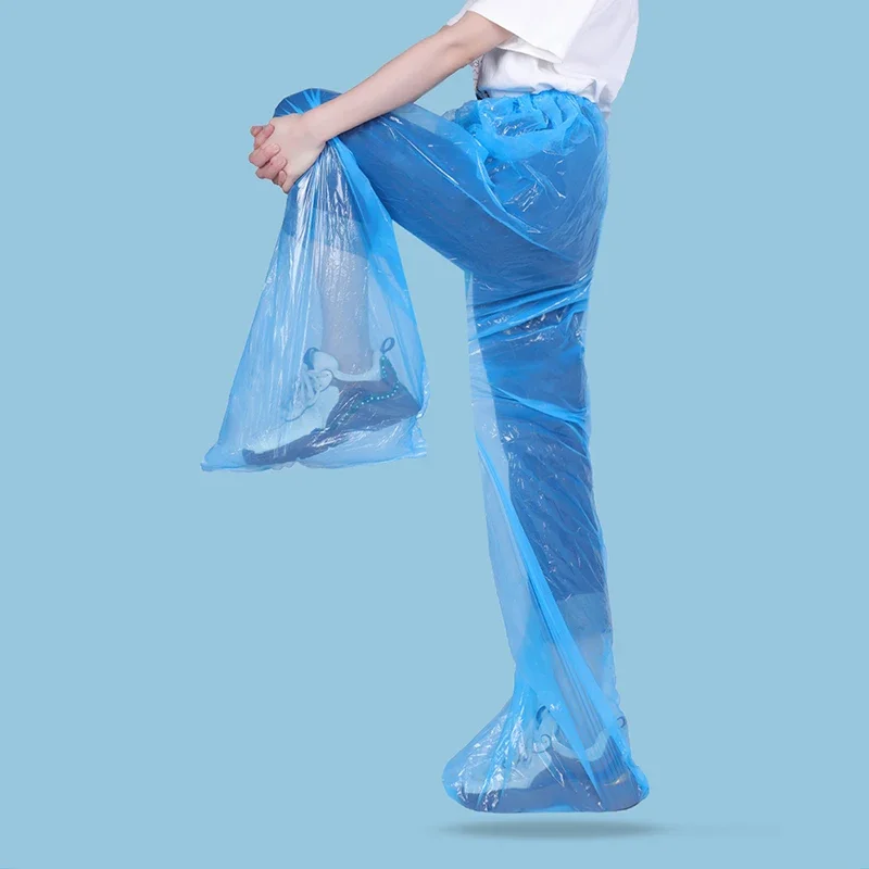 5/1PCS Disposable Raincoat Pants Portable Splash Proof Split Raincoat Outdoor Travel Drifting Cycling Feet-wrapped Rain Pants