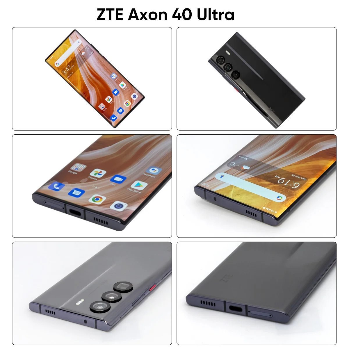 ZTE Axon 40 Ultra Space edition 5G Unlocked Smartphone with UDC Tech Snapdragon 8Gen1 6.8" 120Hz AMOLED Screen Dual SIM 18GB+1TB 3
