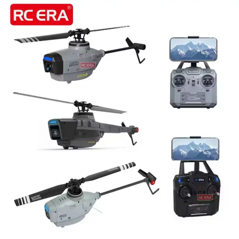 Helicóptero RC C127/C128 – Dron con cámara AI, juguete control remoto