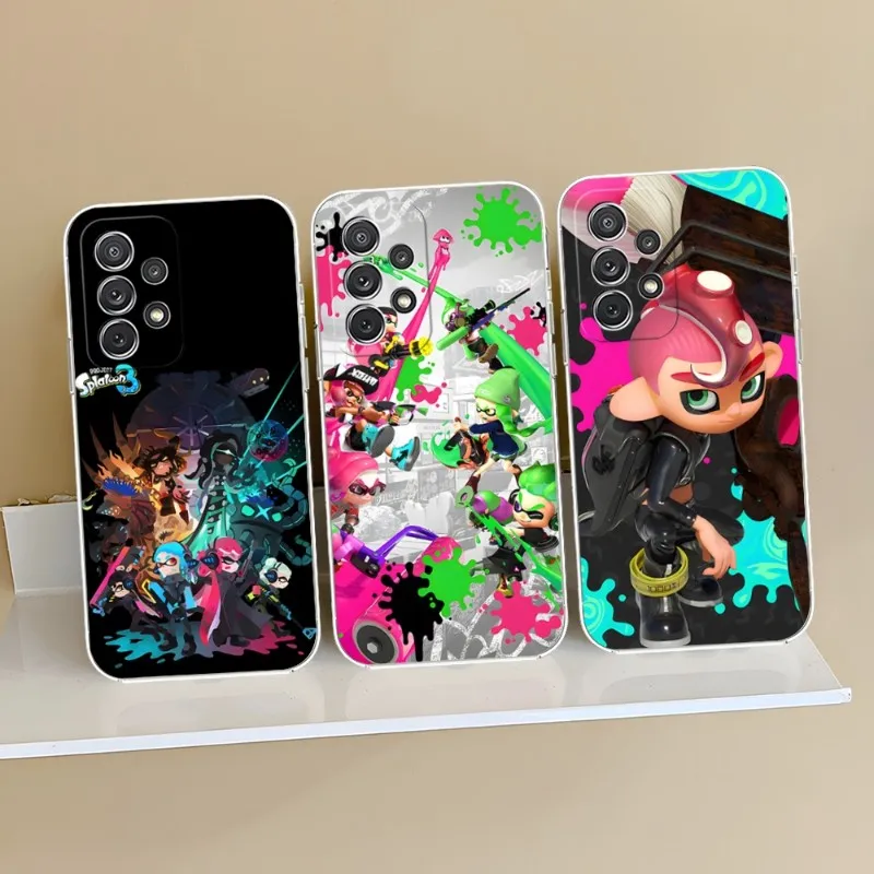 Pearl Switch Splatoon 2 Custodia Per Telefono Trasparente Per Samsung S23 S20 S30 S22 S10 20Fe Note 20 10 Pro Plus Ultra A12 A42 A71 A91 Cover