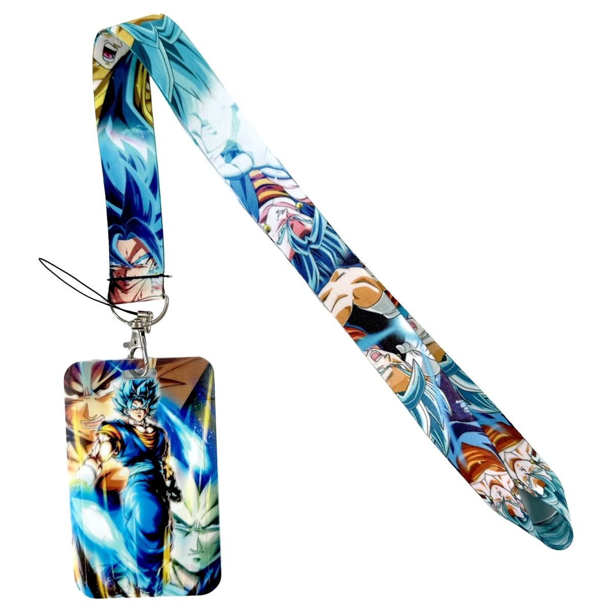 Anime-Themed Lanyard & ID Badge Holder Set with Keychain and Neck Strap - Fashionable Cosplay Accessory Gift