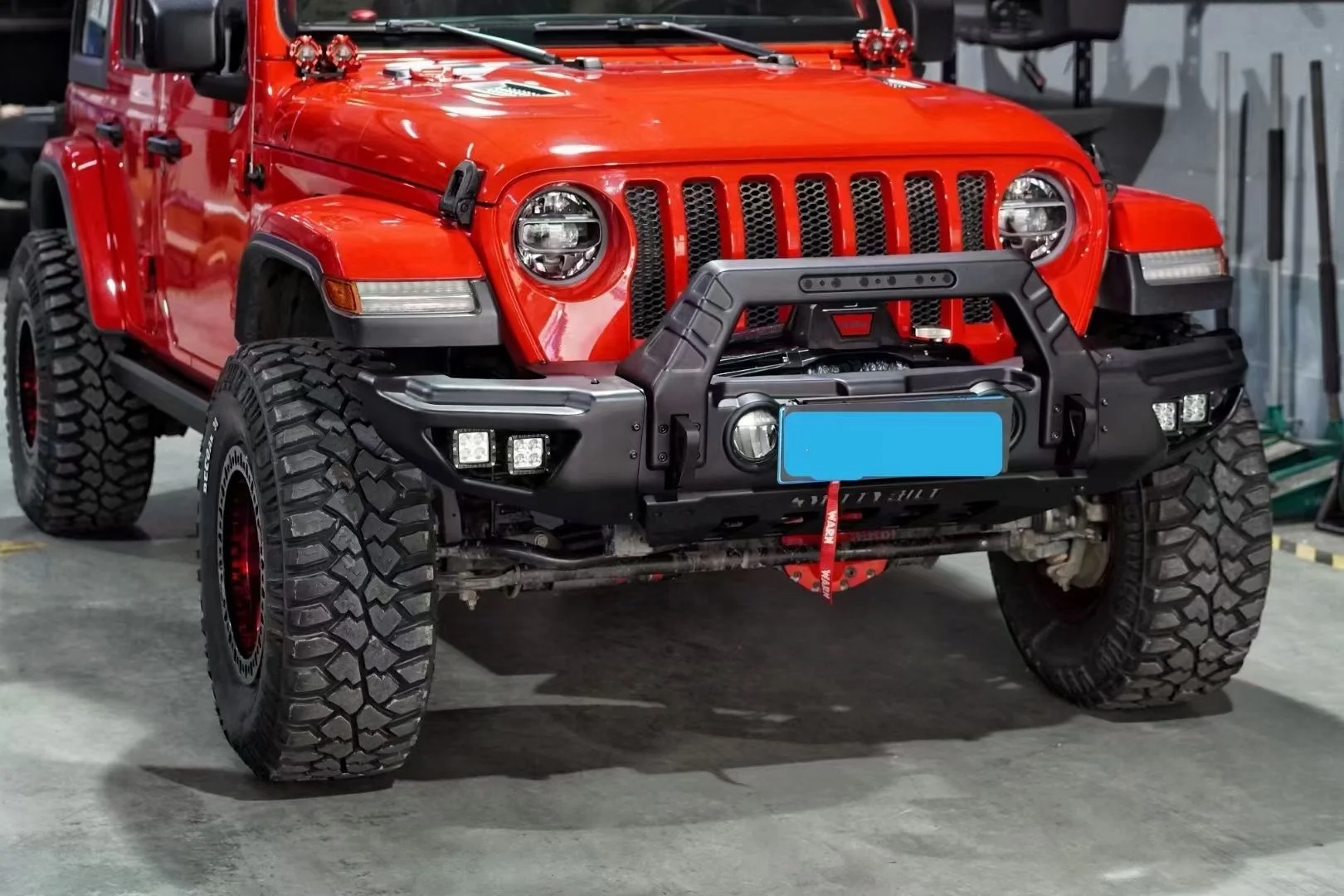Doppelrohr-Frontstoßstange Stahl schwarz passend für Jeep Wrangler JL