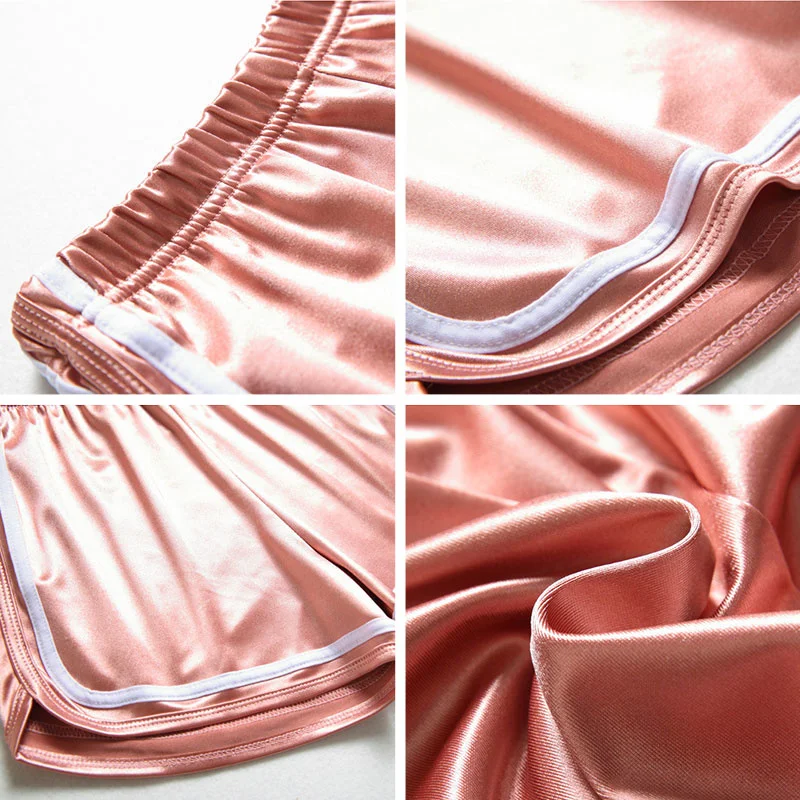 Summer Women Sleep Shorts Pajamas For Women Pajama Pants Y2k Shorts Pantalones Mujer Verano 2022 Pj Pants Satin Bottoms Pyjama_ecoleips.com