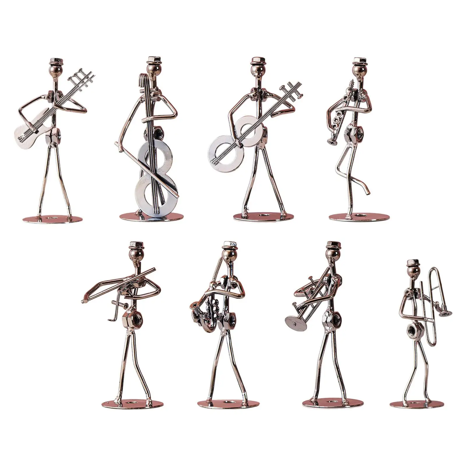 Musical Man Statue Musician Tabletop Figurine Musician Player Sculpture Art Figurine for Party Office Entrance Table Festival