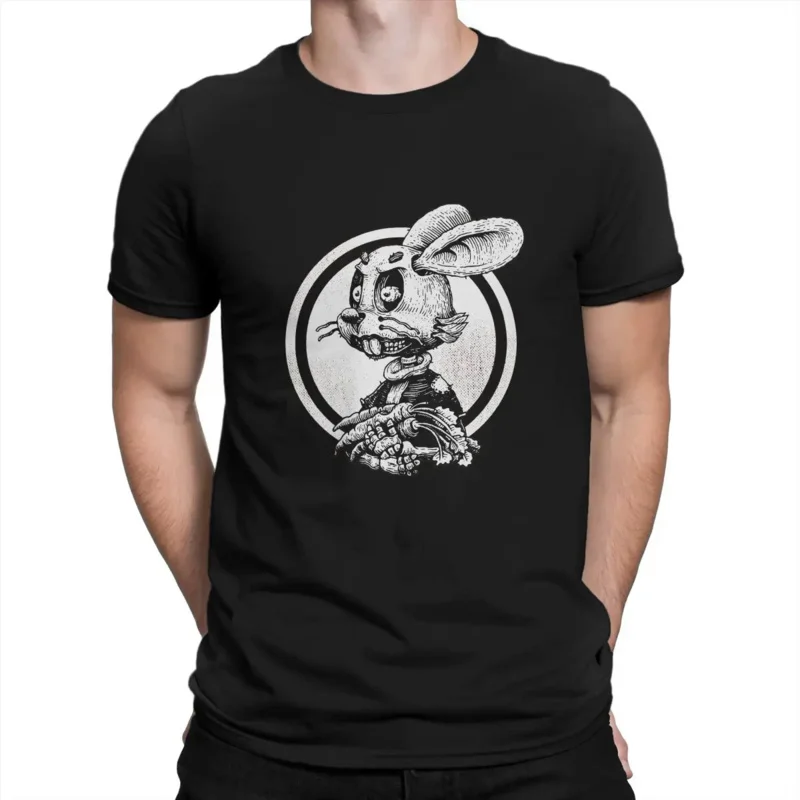 

RABBIT Man's TShirt Nu Pogodi Well Just You Wait Wolf Hare Cartoon O Neck Tops Fabric T Shirt Funny Top Quality Birthday Gifts