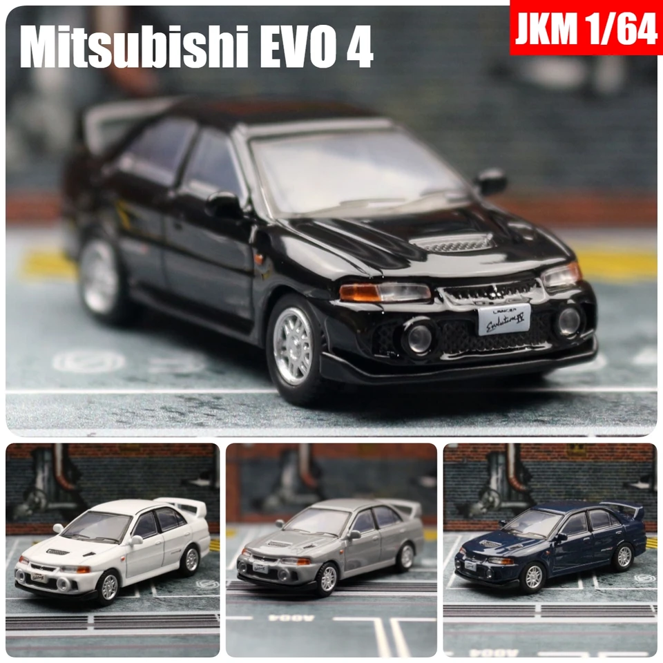 1:64 mitsubishi lancer evolução iv evo 4 miniatura jkm 1/64 carro