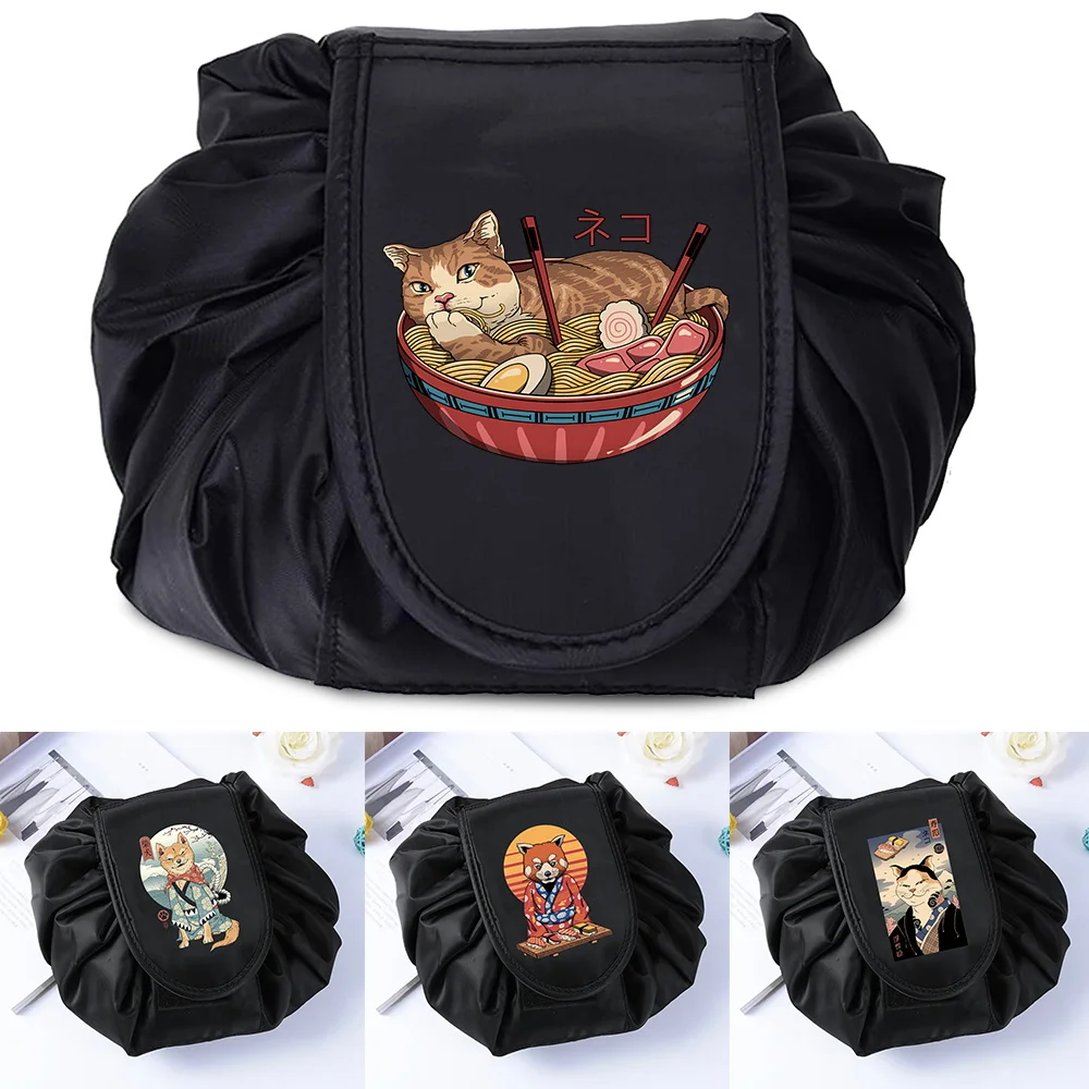 

Женская косметичка, портативный дорожный органайзер для косметики на шнурке, ленивые Чехлы для косметики, косметичка, сумки