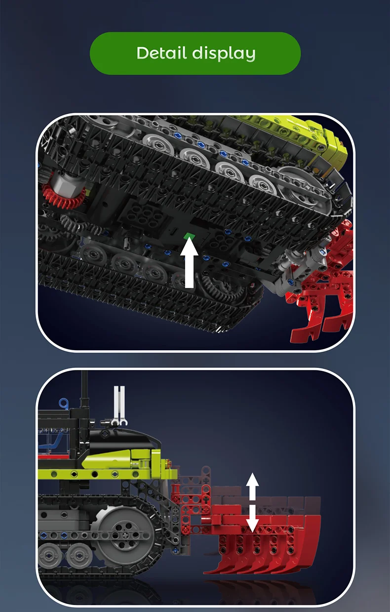 Mould King 17093 Technisches Auto-Spielzeug Der RC Crawler Traktor Baustein-Set Technik-LKW-Modell Bausteine Kinder Weihnachtsgeschenk – Detail 4