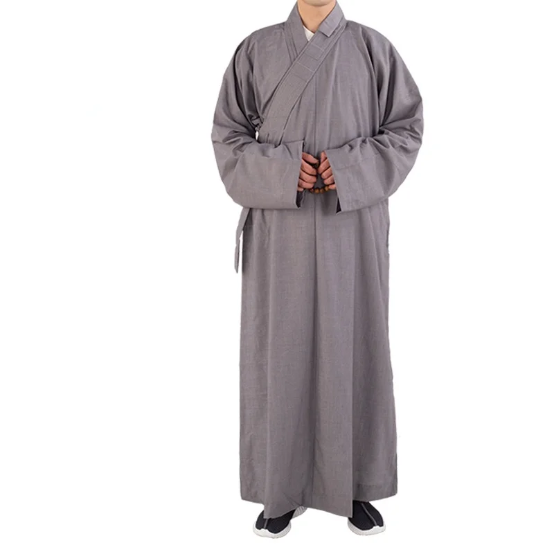 Traditional Chinese Clothing Long Robes Buddhism Monk Buddhist Clothing Adults Men Haiqing Meditation Gown buddhist clothing