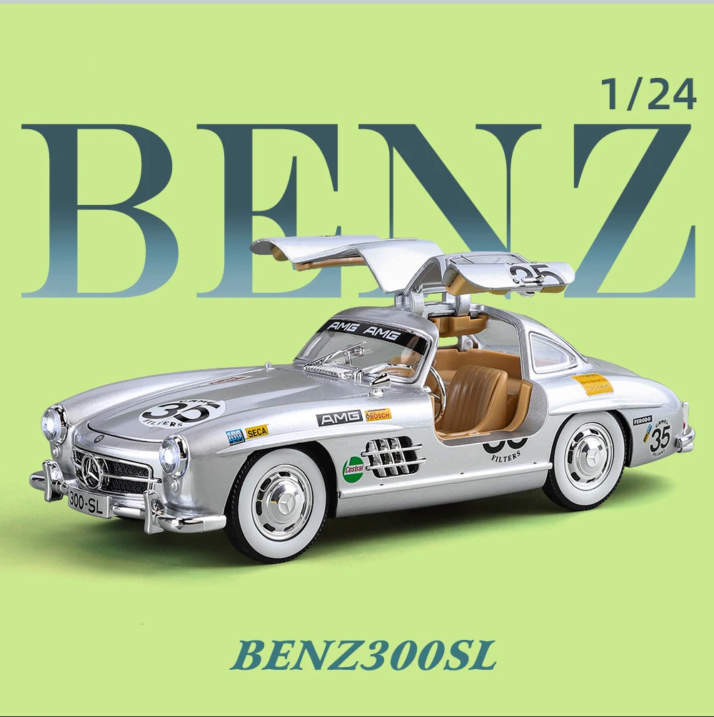 1/24スケール メルセデス・ベンツ 300SL 1/24 Mercedes-Benz 300SL Vintage Car Diecast Vehicle Model