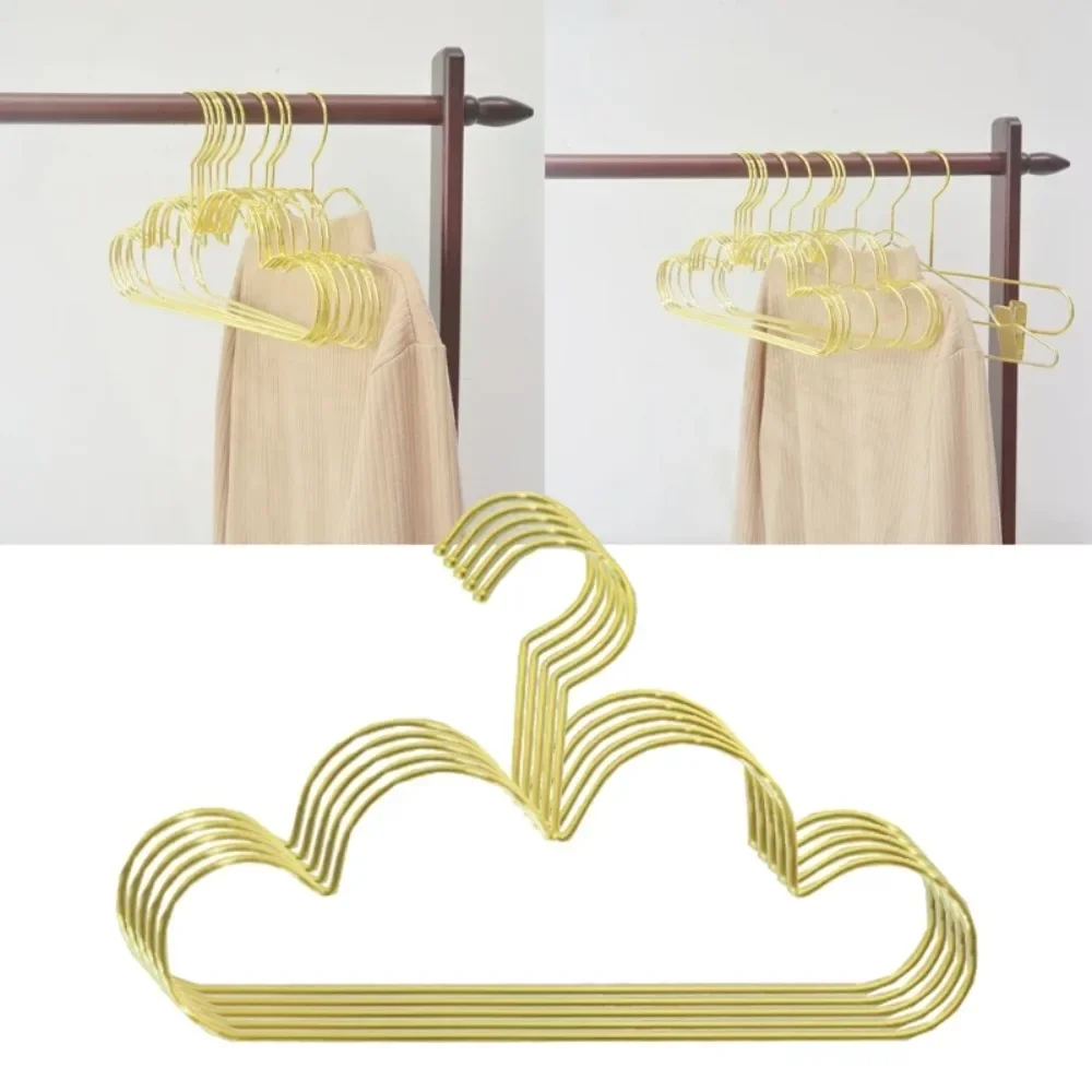 

Hangers for Clothes Baby Kid Non Slip Metal Golden Hangers Cloud Shape Coat Clothing Organizer Rack Wall Hook Set Closet Storage