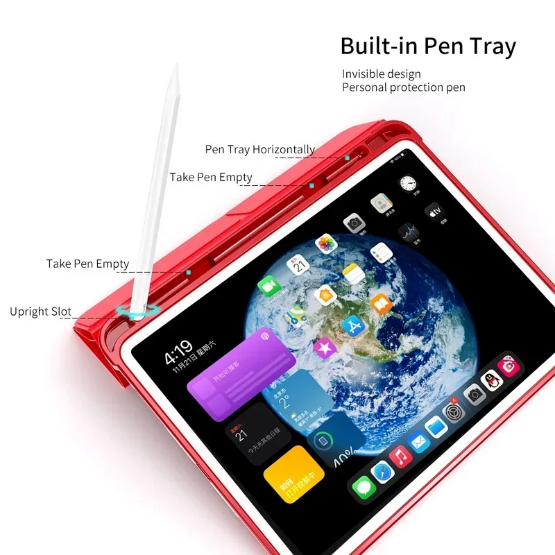 Case For iPad 10.2 9th 9.7 Mini 6 Pro 11 10.5 Air 4 3 Smart Cover With Pencil Holder iPad 5th 6th Generation ipad case tablet case
