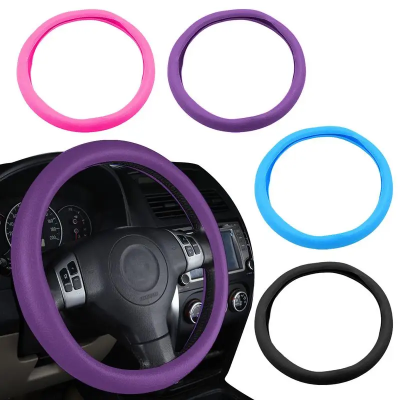 

Steering Wheel Covers Universal Car Steering Wheel Cover comfy grip Anti Slip Breathable steering wheel protector for Truck Van