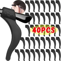 Crochets d'oreille anti-chute en silicone pour femmes et hommes, manchon d'oreille de jambe de lunettes coordonnantes, accessoires de porte-lunettes transparents, 5 paires, 20 paires 1