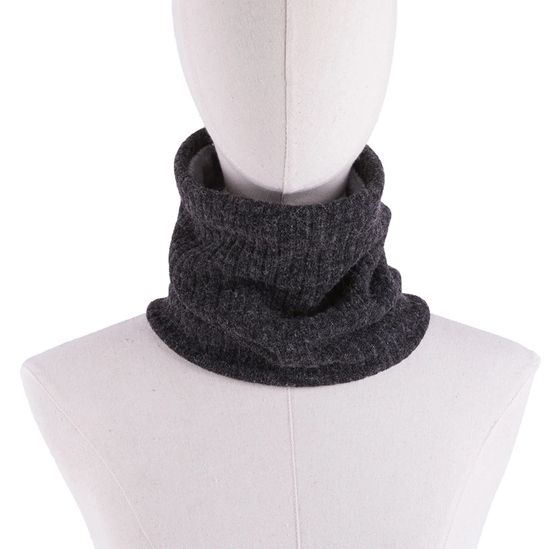 

2023 New Knitted Plush Knitting Wool Collar Scarves Women Thick Neck Scarf Ring Stripe Woolen Yarn Snood Scarf Solid Keep Warm