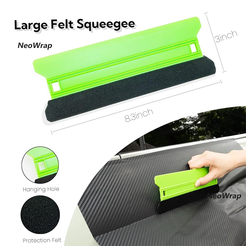 Car Vinyl Wrap Kit Felt Edge Squeegee Micro Edge Trimming Stick Safe Zippy Cutter Vehicle Solar Film Install Window Tint Tool