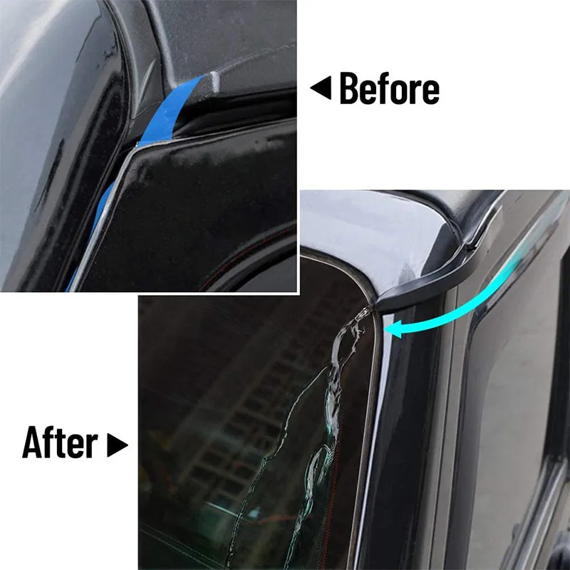 2 Pcs Car Rain Gutter Extensions for Jeep Wrangler