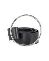 Dries Van Noten | Round Buckle Belt in Black Leather 1