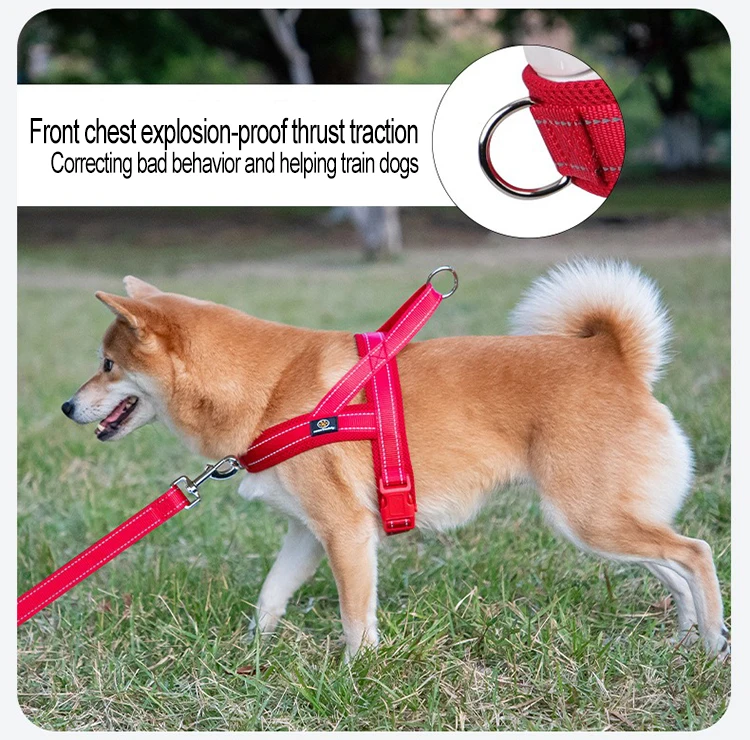 Adjustable Nylon Dog Harness For Small Breeds Chest Vest_voghion.com