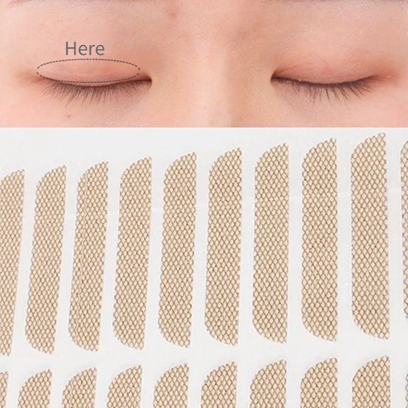 Natural Eye-Lift Mesh-Lace Transparent Invisible Self-adhesive Eyelid Tapes Stickers Women Invisible Double-fold Eyelid Stickers double fold eyelid tape