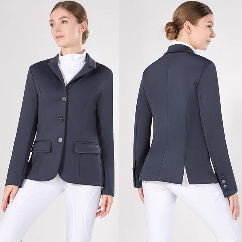 MXLLINA Competition Equestrian Jacket Women Riding Horse Clothes Woman 4 Way Stretch Riding Jackets Horseback Show Coat