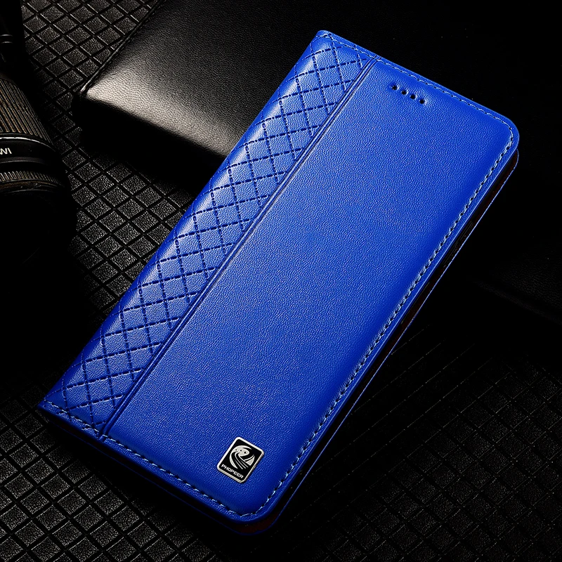 Premium Genuine Leather Wallet Case with Flip Magnet Slot
