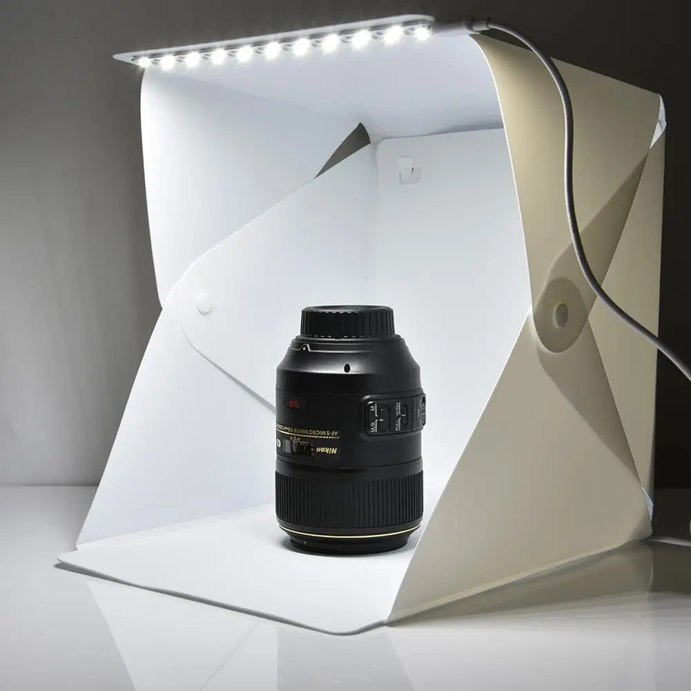 Portable Mini Photography Lightbox Tent Kit w/ 4 Color Backgrounds-Foldable Studio Box