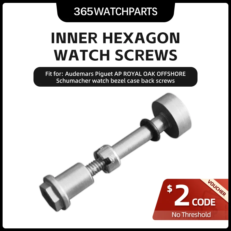 Viti Per Orologi Esagonali Interni In Titanio Opaco Per Audemars Piguet Ap Royal Oak Offshore Schumacher Watch Bezel Case Back