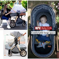 Nouveau Poussette bébé 3 en 1 haute paysage poussette inclinable landau pliable poussette bébé couffin Puchair nouveau-né 4