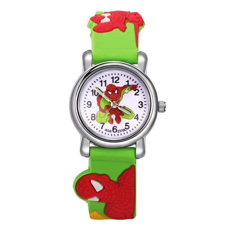 Hot Sale Fashion Spiderman Watches Children Watch Cute Cartoon Watch Kids Cool 3d Rubber Quartz Watch Relogio Clock Hour Gift 6