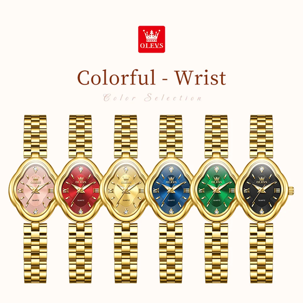 OLEVS 5666 Woman's Watch Elegant Luxury Waterproof Moonswatch Mechanical Watch For Women Roman Scale Classic Ladies Wristwatch