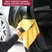 40 Pack Heavy Duty Multi-Purpose Microfiber Towel Auto & Home Cleaning Dusting Polishing 15.5" x 15.5" Absorbent 300 GSM Yellow 2