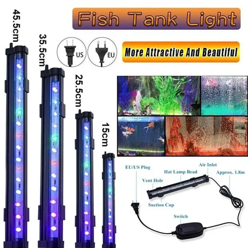 Aquarium LED Bubble Light Submersible