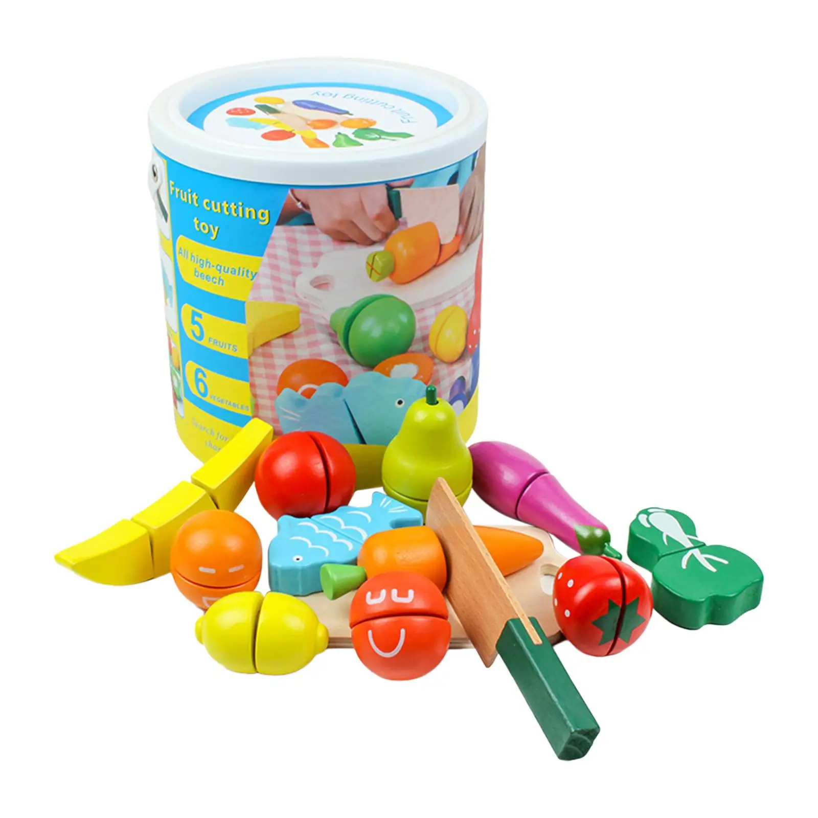 Play Food Toy Early Learning Motor Skills Montessori Toys Pretend Kitchen Toys for Kids Children Toddlers Ages 1 2 3 Gift