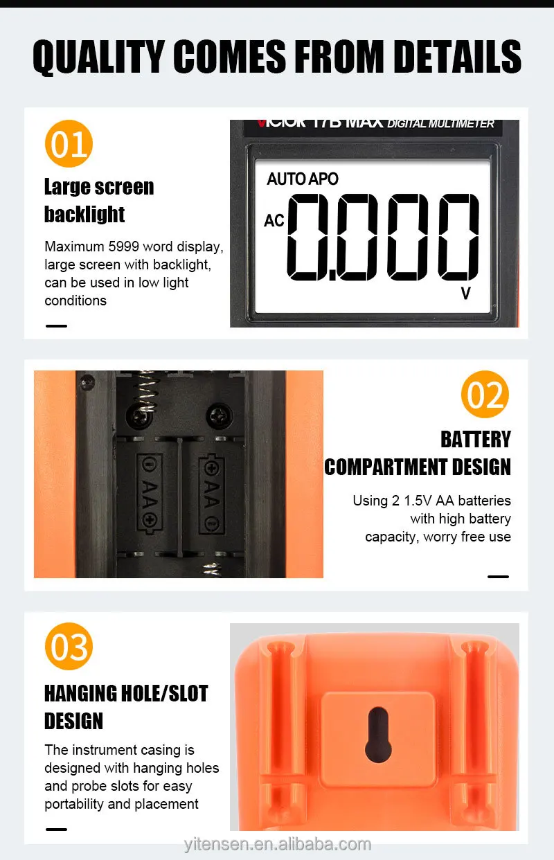 17B MAX HIGH-PRECISION MULTIMETER 6000 Word Display Large Screen High-definition