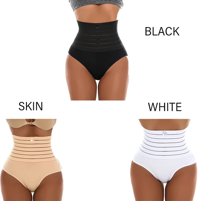 High Waist Shaping Panty Postpartum Belly Band Abdominal Compression Slim Tummy  Control Body Shaper Butt Lifter Seamless Panties Thongs-black