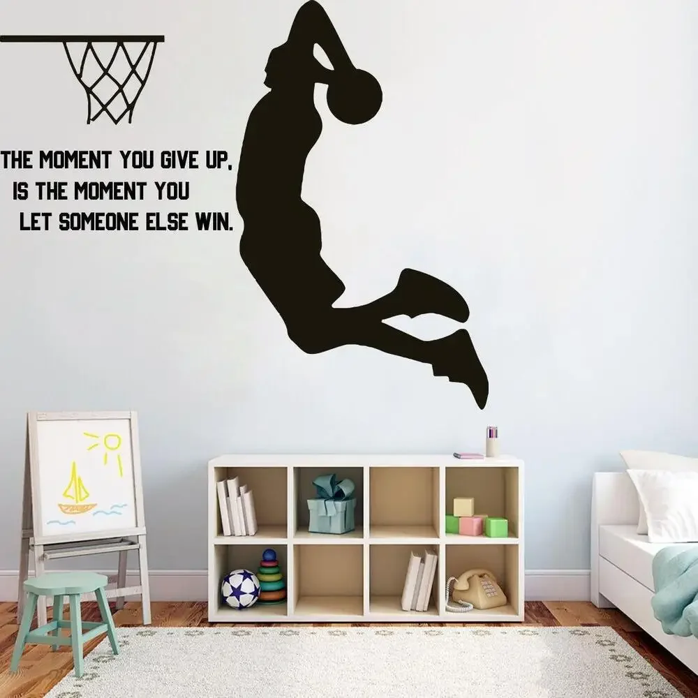 Wall Stickers Basketball Wall Stickers Motivational Phrase Decals Home Living Room Decoration