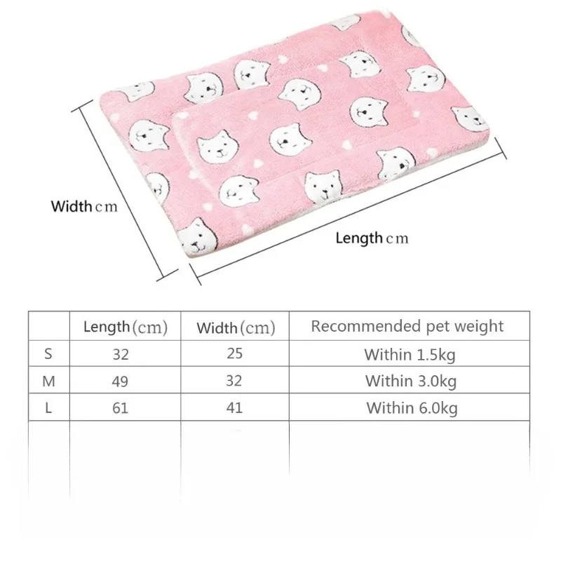 Cute Pet Mat,Double-sided Use,Winter Warm Sleeping Mat,Cat Bed Mat,Suitable for Most Cats and Dogs,Multiple Sizes To Choose From