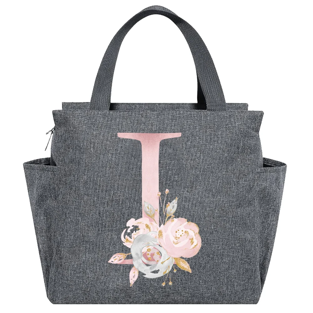 Insulated Canvas Lunch Tote - Thermal Food Picnic Bag