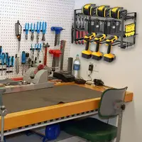 Power Tool Organizer 3-Layer Tool Storage Shelf Wall-Mounted Electric Tool Organizer Modular Drill Shelf Organizer Heavy-Duty 2