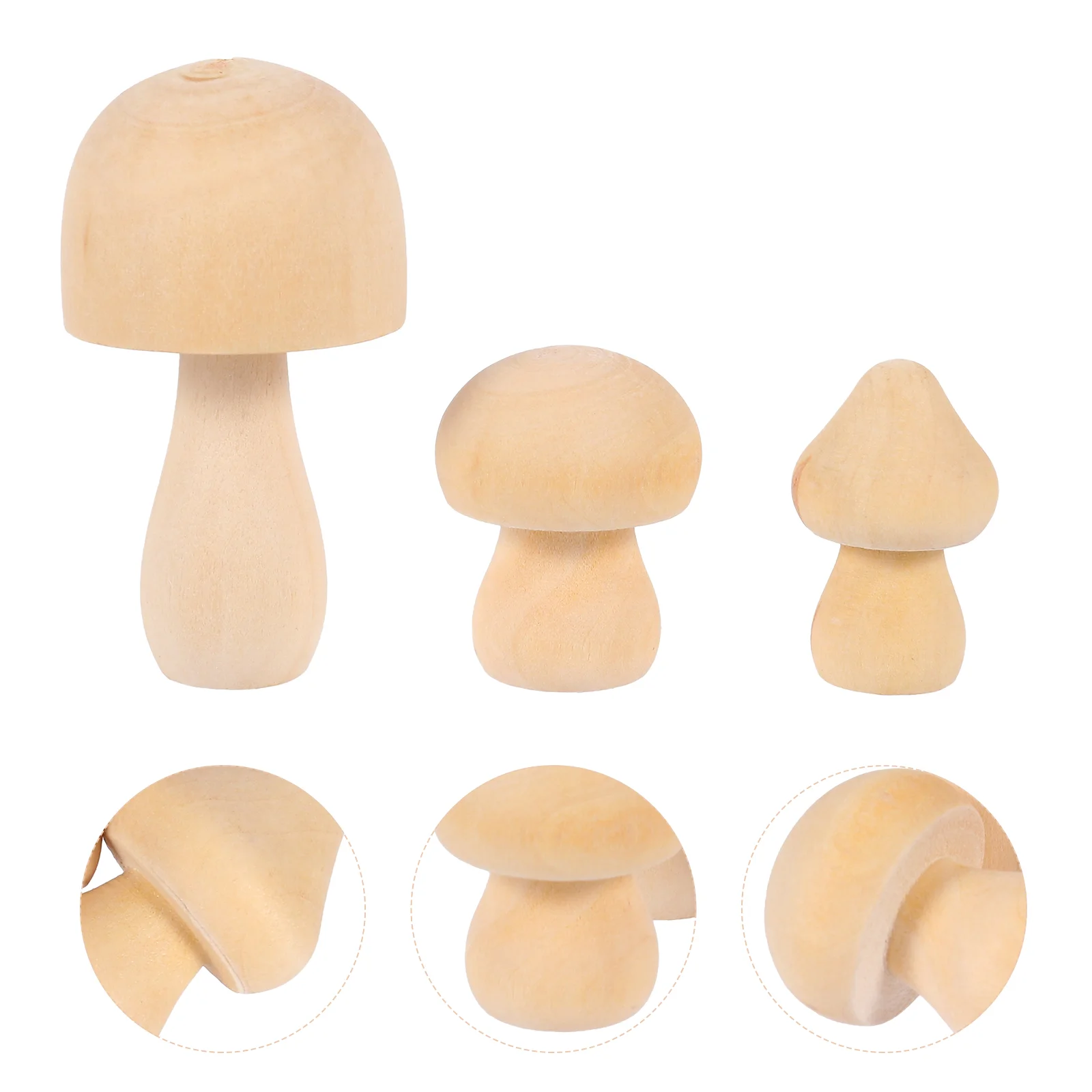 

Dolls Wooden Mushroom Wood Dolldiy Peg Unfinished S Graffiti Painting Crafts Unprinted Family Body Model Figures Natural