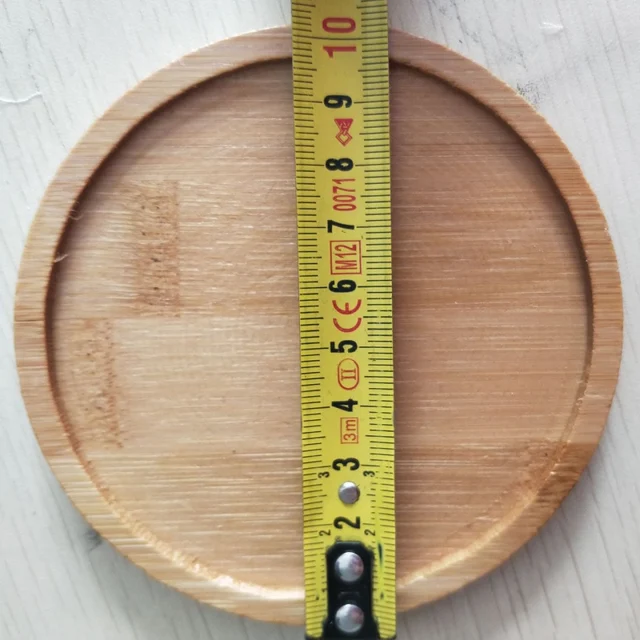 Bambusz Tálca Bonsai Tartó Kerek Növény Állvány Zamatos Edény Virág Fa Ültetvényes Kerti Otthoni Iroda Dekoráció - Image 6