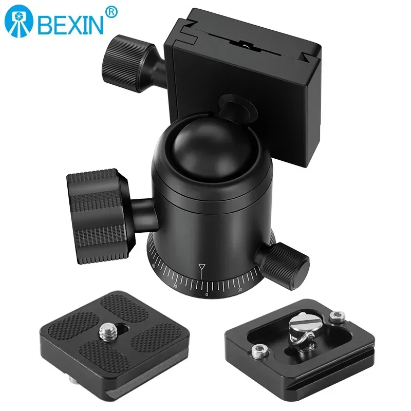 BEXIN S-30 CNC Panorama Tripod Ball Head Aluminum Alloy Material Max. Load 5KG 360 Degree Rotation with 1/4 3/8 Inch Screw Hole