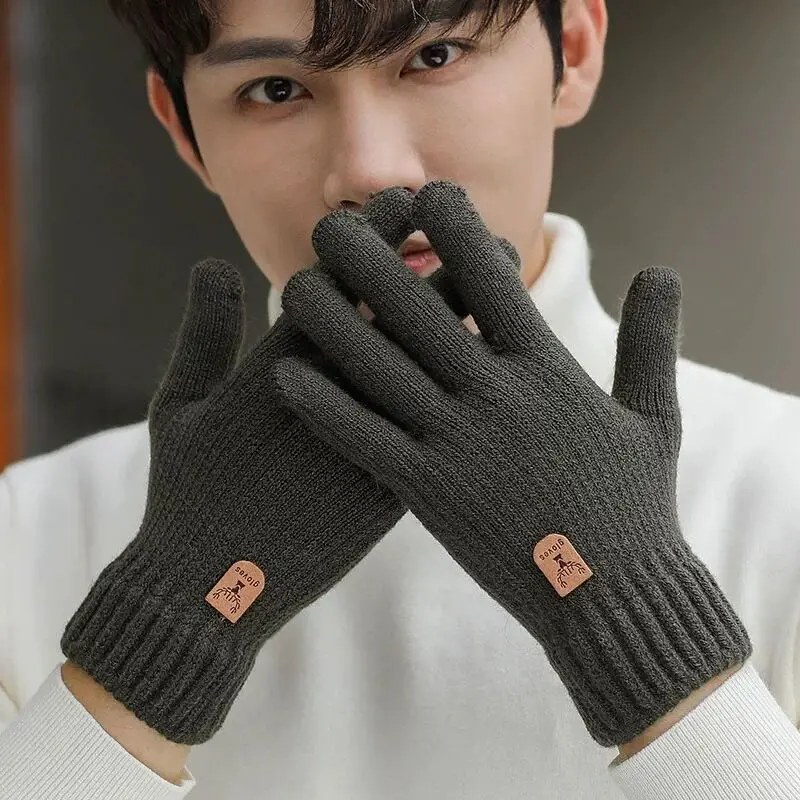 Handschoen 1pair mannen vrouwen snoep kleur winter handschoenen touchscreen vingerloze halve vinger warme gebreide handschoenen mitten houden vinger warm Handschoenen Voor de Winter