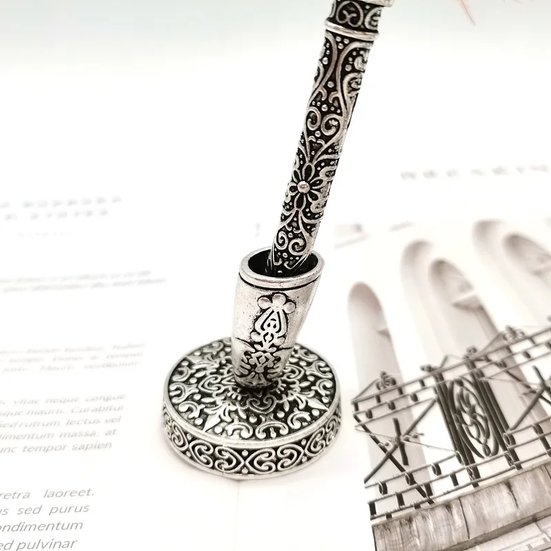 Pen Holder 1pc zinc alloy pen holder desk organizer pen and brush holder desk storage rack