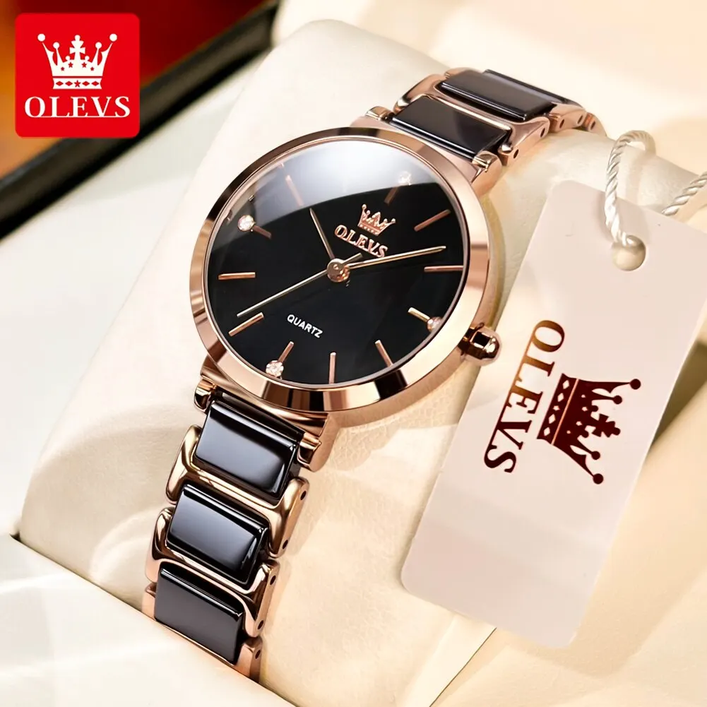 Fashion Women Watches Relogio Feminino Luxury Rose Gold Watch Ladies Quartz Wrist Watch Ceramic Strap Clock Reloj Mujer_voghion.com