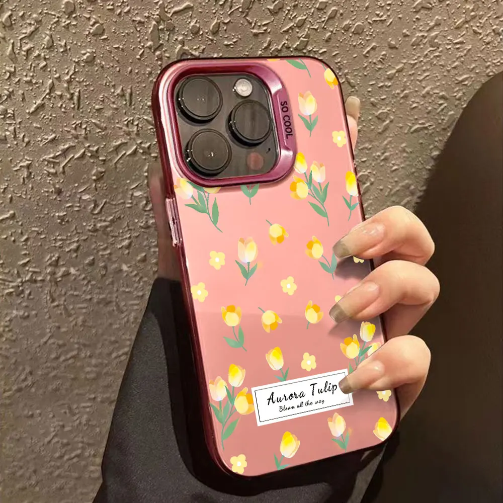 Shockproof IMD Flower Design Phone Case