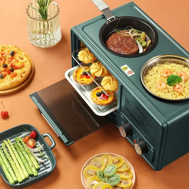 Multi Function Breakfast Maker Machine With Toast Oven Frying Pan Boiler Steamer 4 In 1 Breakfast Machine