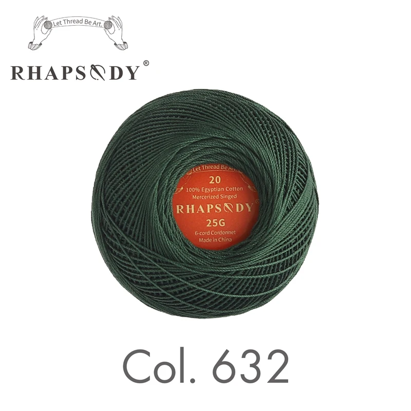 Rhapsody 20 Größe 6 Kordel Baumwollperlenfaden, ideal zum Häkeln, Ticken, Stricken, Quilten, Nadelspitzen, DIY, 25 Gramm pro Kugel – Detail 26